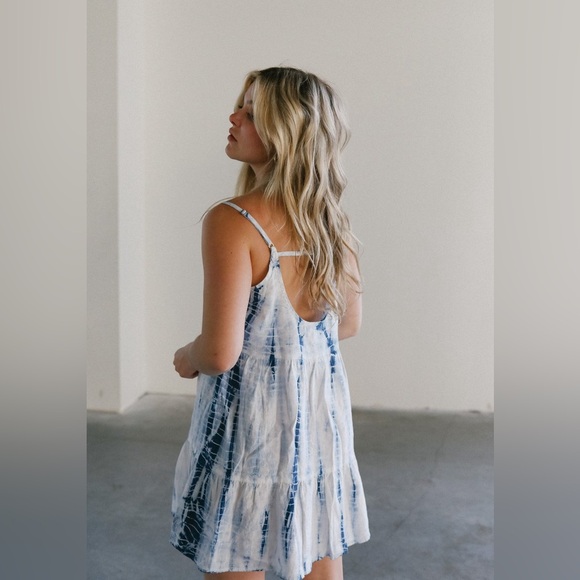 Bella Dahl Blue Tie Dye Dress - Picture 3 of 10